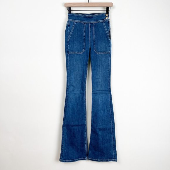 Frame Denim Le Francoise Flare Jeans High Waisted Full Length Long Bell Bottoms - Picture 8 of 15